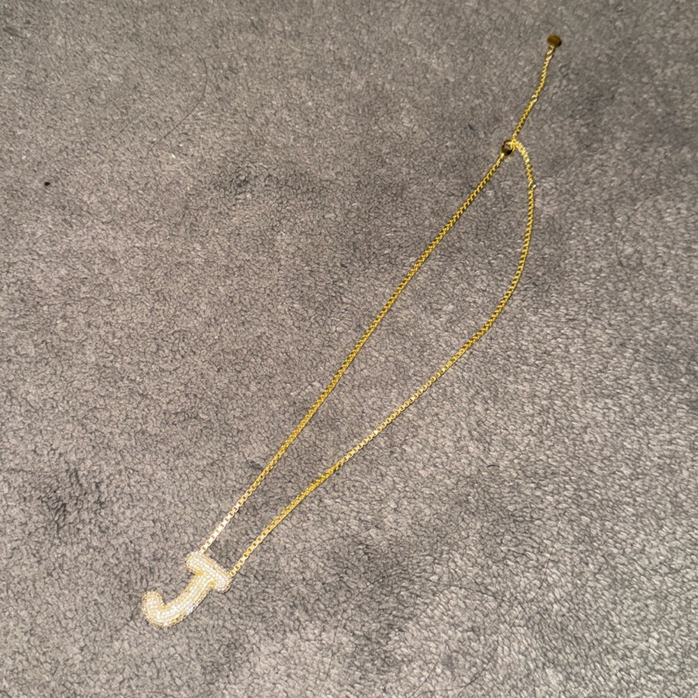 Bauble Bar Initial Bubble Necklace